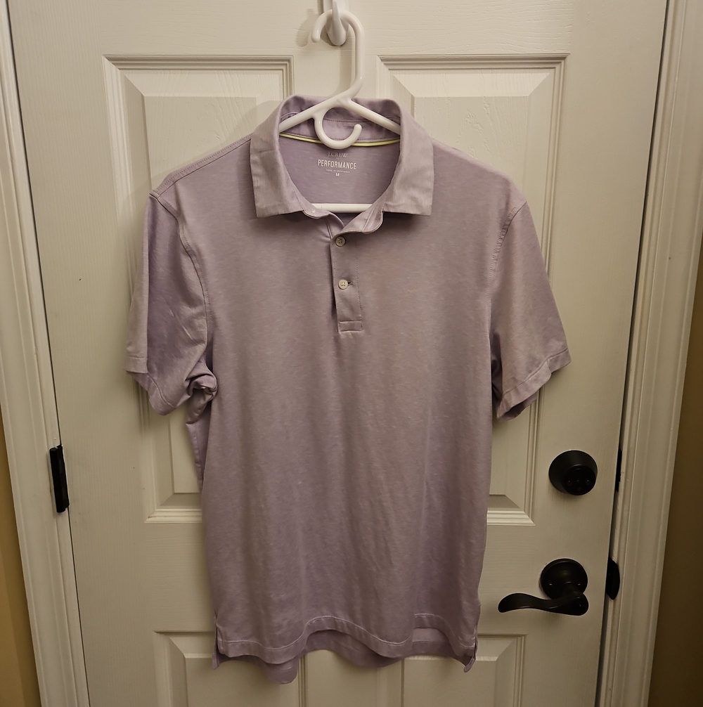 J. Crew Men’s Light Lavender Performance Polo Shirt